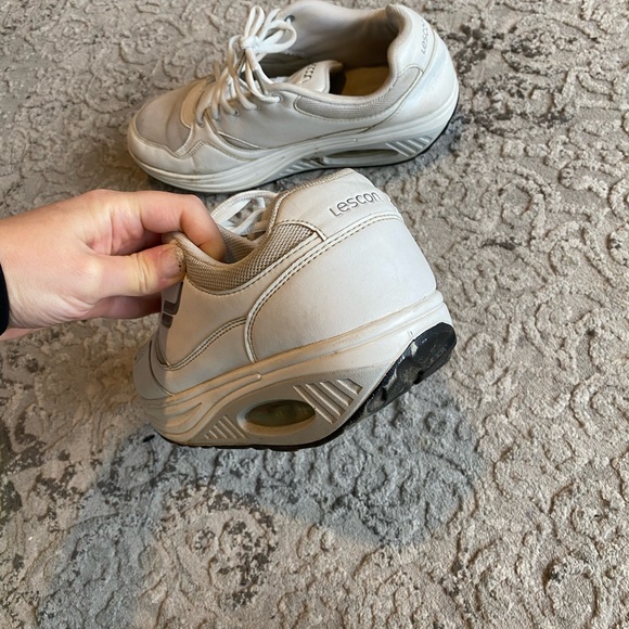 Leather wedge sneakers - Picture 4 of 5